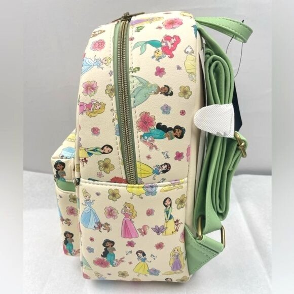 Loungefly Disney Chibi Princess Floral Mini Backpack & Cardholder (#999136) - Picture 6 of 8